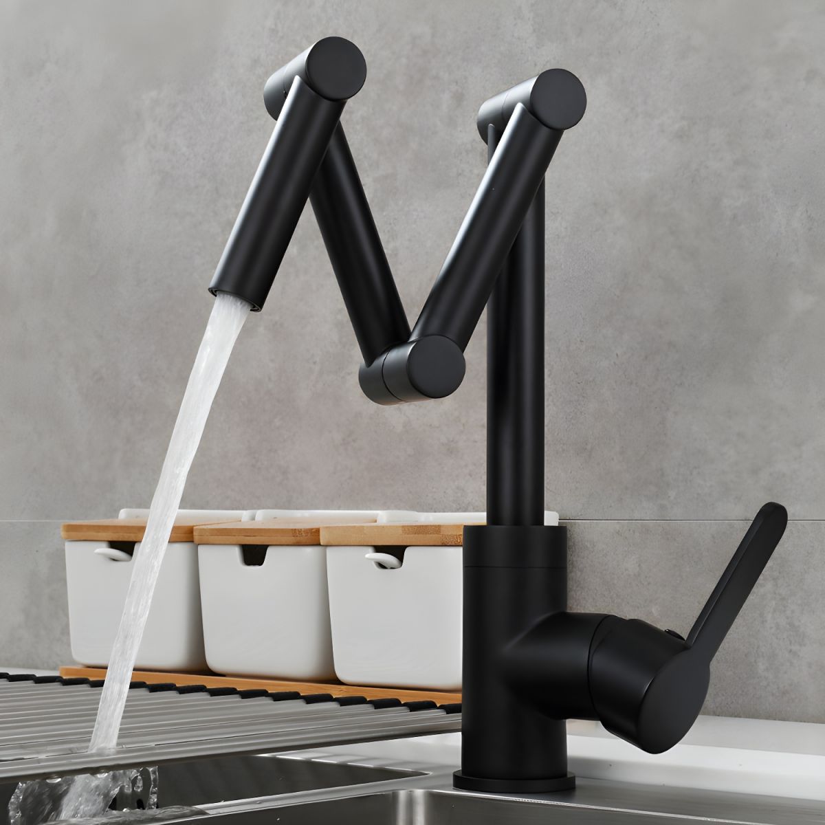 Luvikka | Modern Lever Handles Swivel Spout Kitchen Sink Mixer Tap
