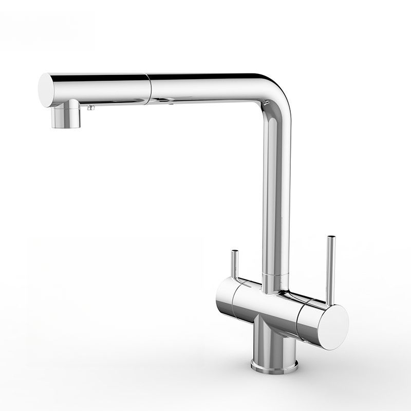 Navunde | Modern L-Shaped Retractable Spout Kitchen Sink Mixer Tap