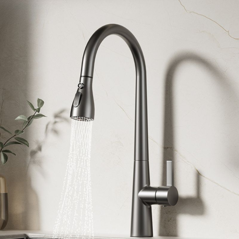 Lyvrune | Professional Arched Profile Retractable Spout Kitchen Sink Mixer Tap