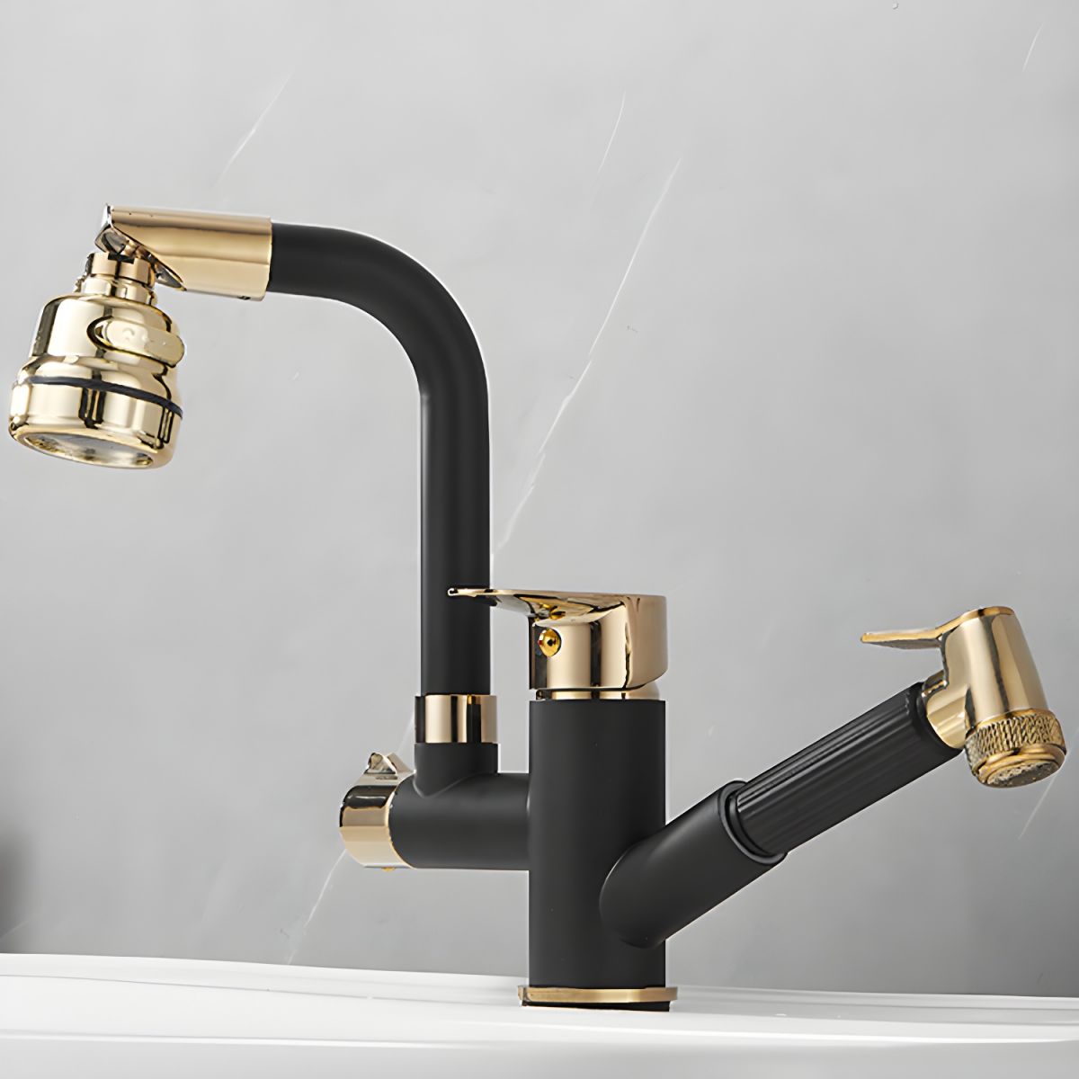 Sylthor | Luxury Swivel Spout High Arc Vessel Bathroom Sink Tap