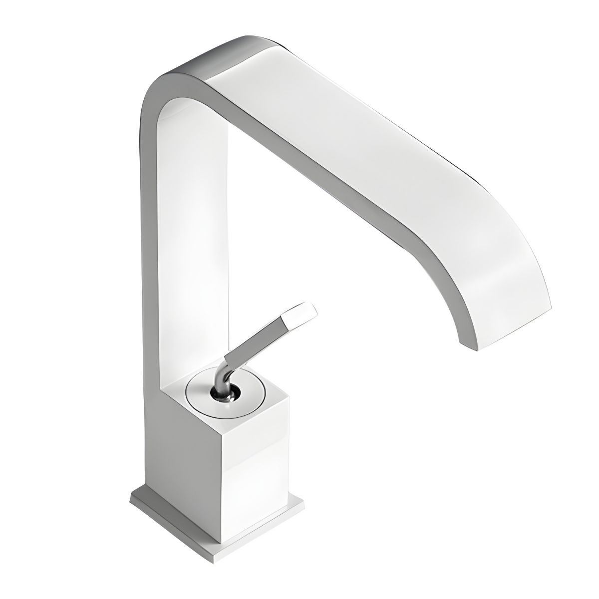 Sylthire | Contemporary Arched Profile Waterfall Bathroom Sink Tap