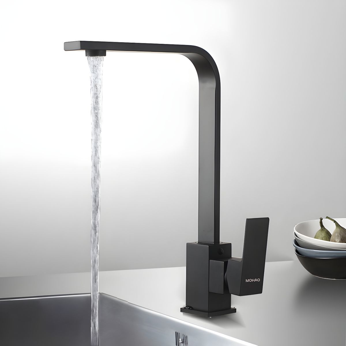 Aerisord | Modern L-Shaped Swivel Spout Kitchen Sink Mixer Tap