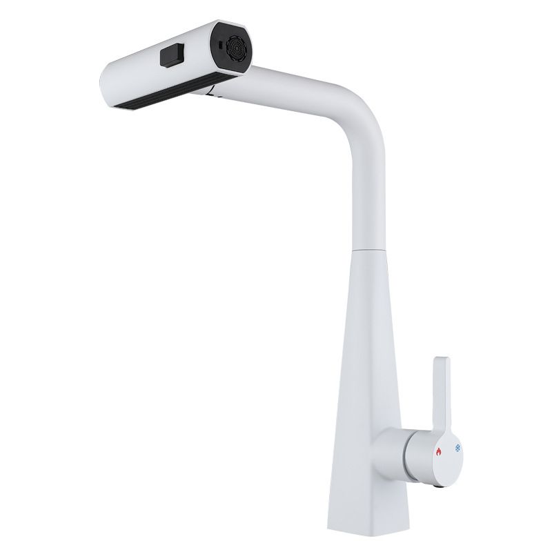 Kalsvane | Nordic L-Shaped Retractable Spout Kitchen Sink Mixer Tap