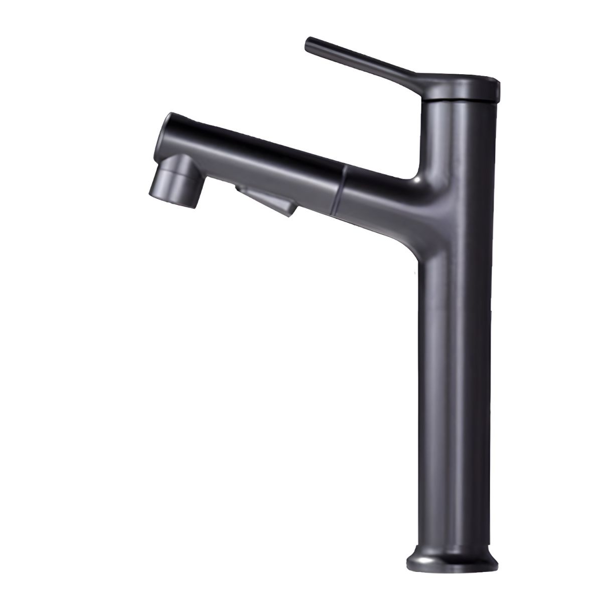 Kydross | Modern Cylindrical Single Lever Bathroom Basin Tap with Retractable Spout