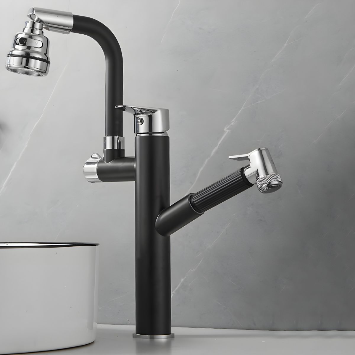 Sylthor | Luxury Swivel Spout High Arc Vessel Bathroom Sink Tap