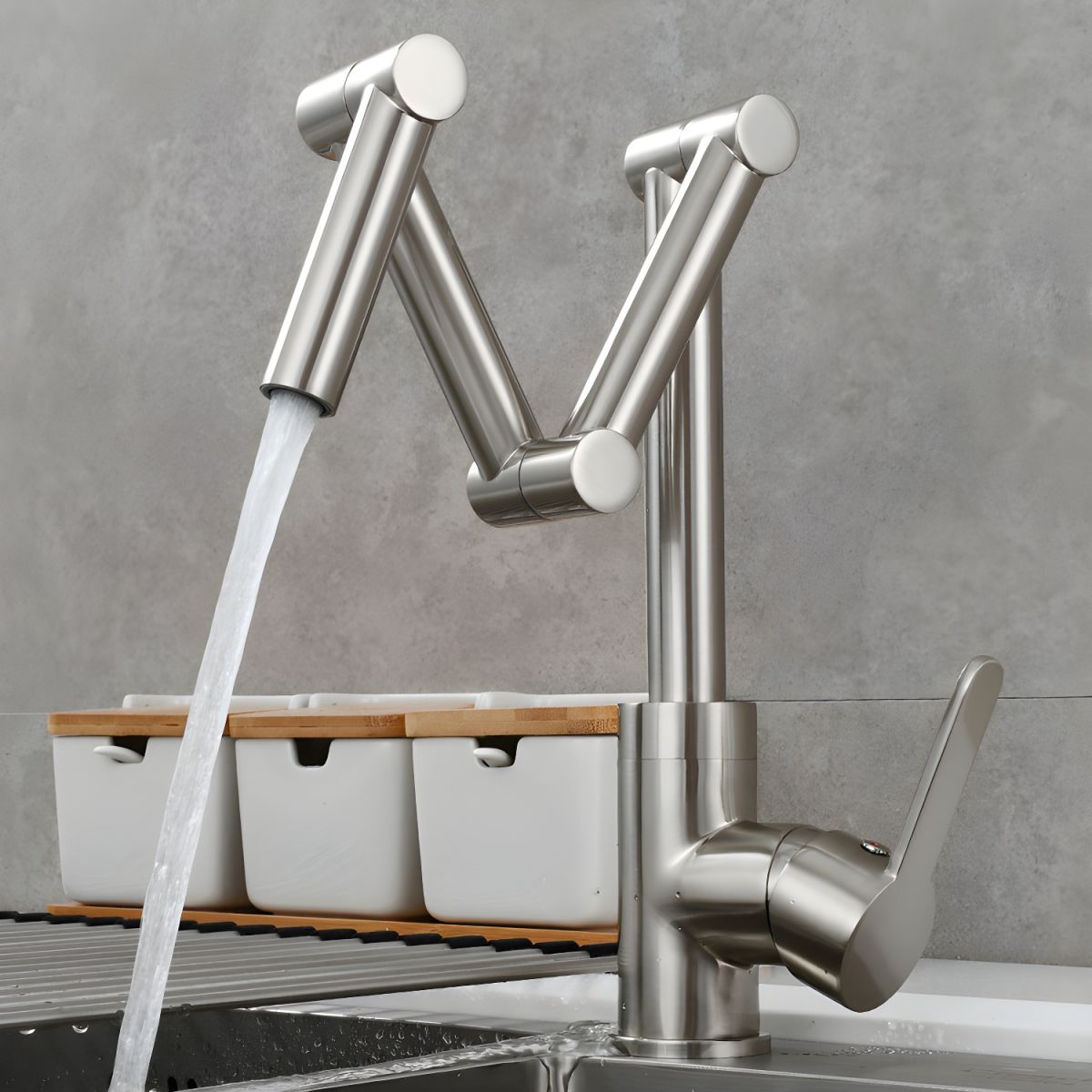 Luvikka | Modern Lever Handles Swivel Spout Kitchen Sink Mixer Tap