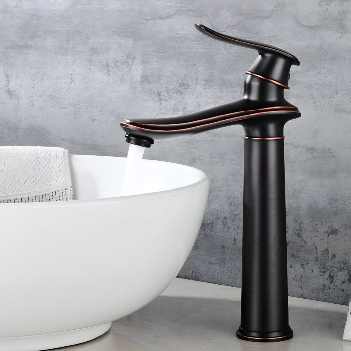 Alsvior | Vintage Low Arc Widespread Lever Bathroom Sink Tap
