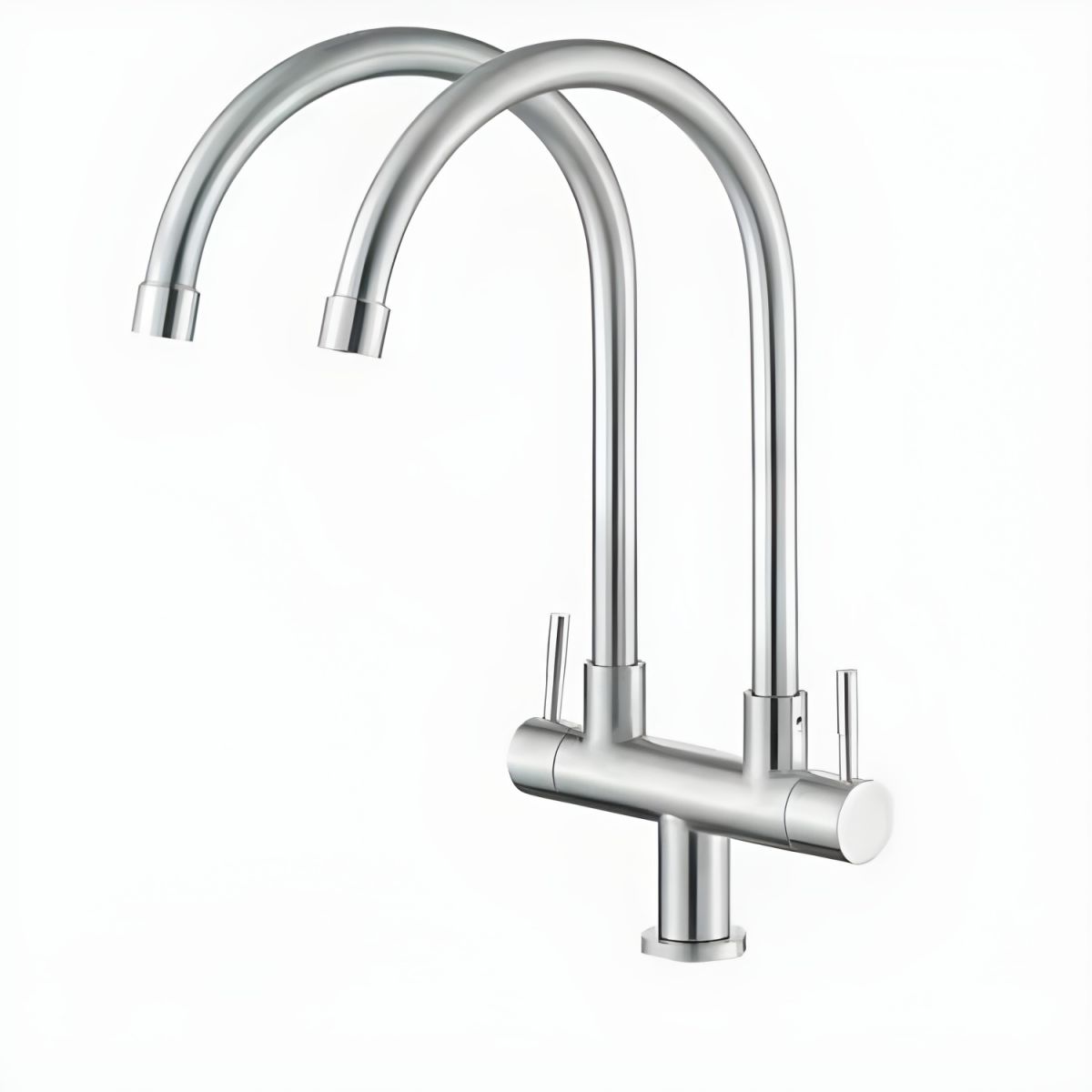 Arviden | Modern High Arc Dual Spout Kitchen Sink Tap with Dual Handles