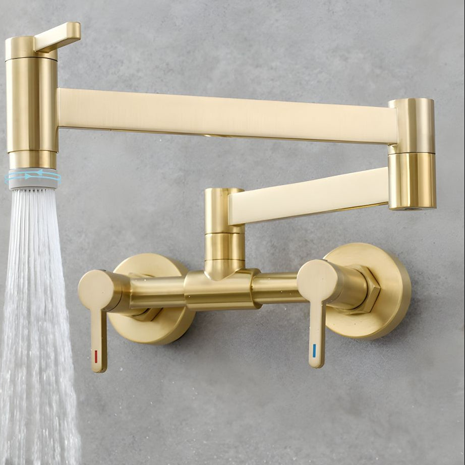 Arviken | Sleek Wall Mounted Folding Arm Pot Filler Kitchen Tap