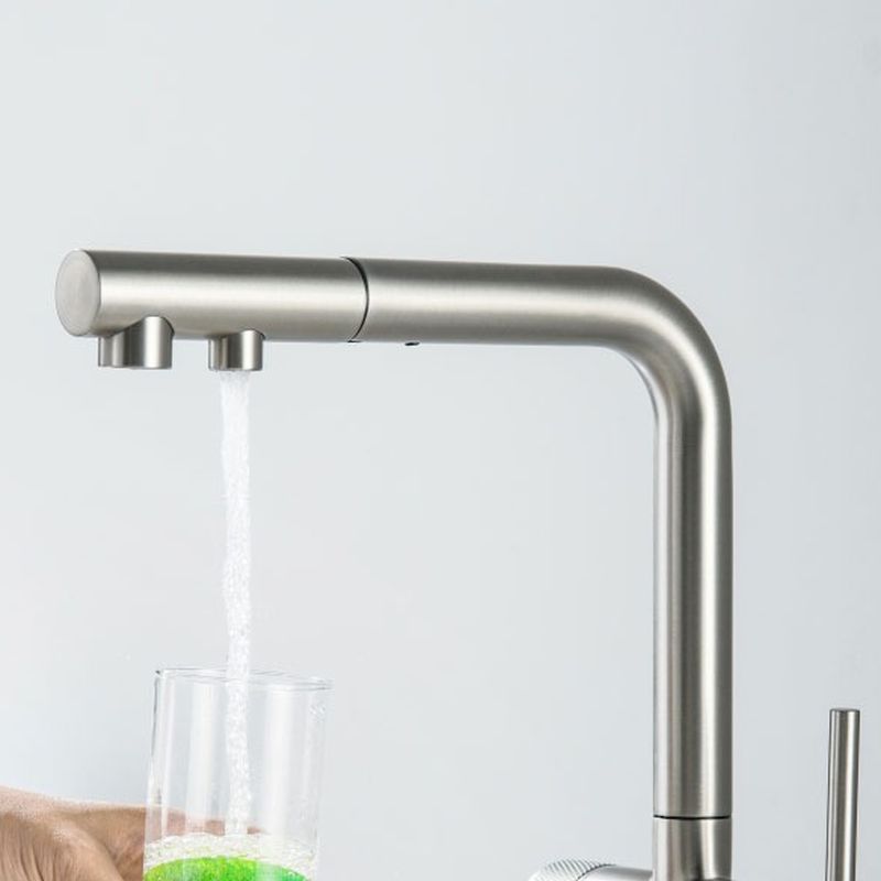 Nyvalla | Modern L-Shaped Retractable Spout Kitchen Sink Mixer Tap