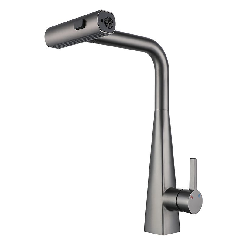 Kalsvane | Nordic L-Shaped Retractable Spout Kitchen Sink Mixer Tap