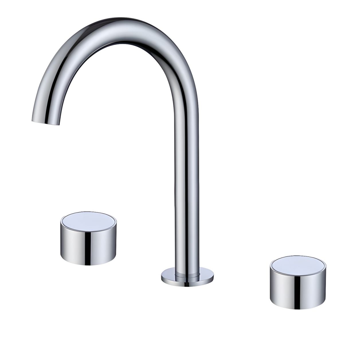 Juvallure | Modern Arched Silhouette Widespread Dual Handle Bathroom Sink Tap