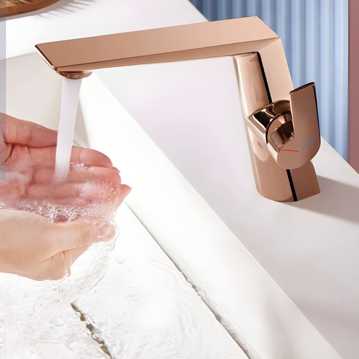 Lindovur | Modern Arched Profile Smart Touch Vessel Bathroom Sink Tap
