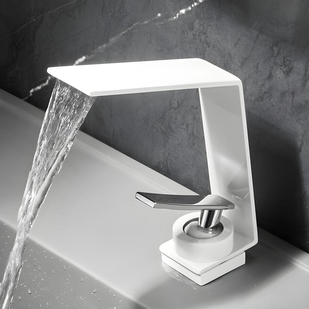Eldvalla | Modern Cuboid Silhouette Single Lever Bathroom Sink Tap
