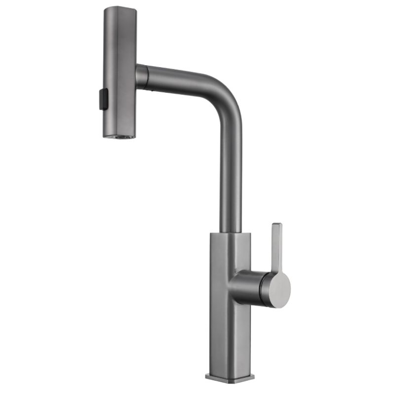 Kalsvane | Nordic L-Shaped Retractable Spout Kitchen Sink Mixer Tap