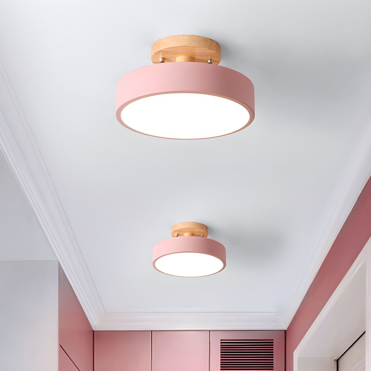 Kaelitho | Modern Geometric Painted Metal Disc Ceiling Light