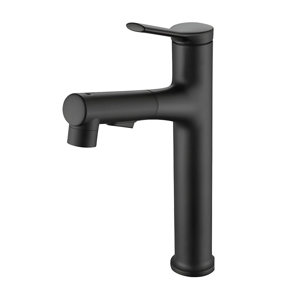 Kydross | Modern Cylindrical Single Lever Bathroom Basin Tap with Retractable Spout