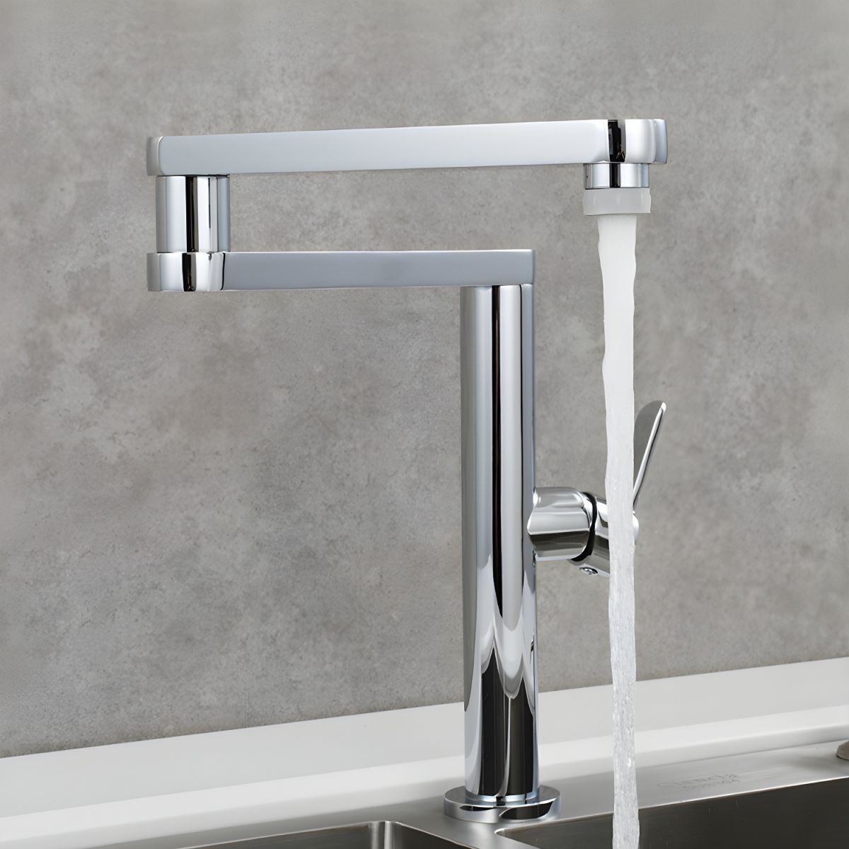 Kalsvik | Articulated Counter Mounted Folding Kitchen Pot Filler Mixer Tap