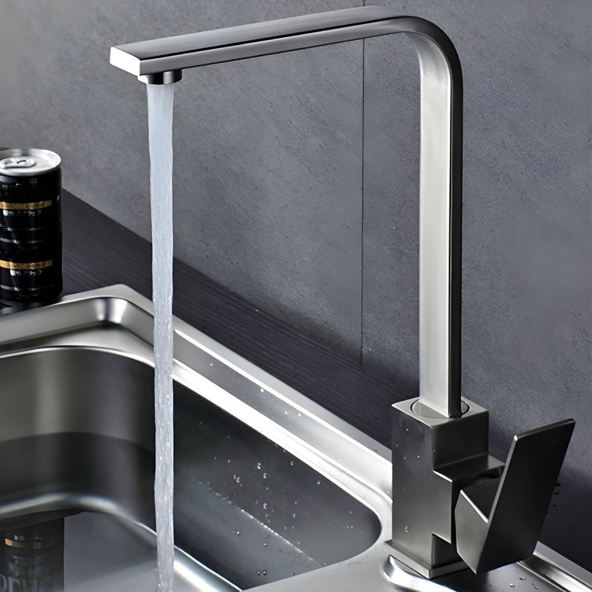 Aerisord | Modern L-Shaped Swivel Spout Kitchen Sink Mixer Tap
