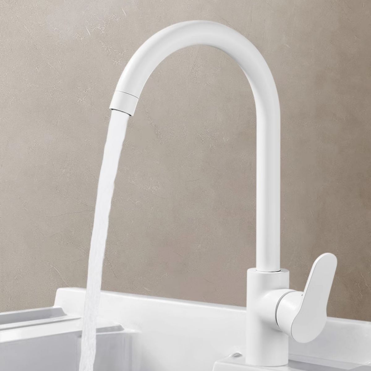 Halvike | Modern High Arc Swivel Spout Kitchen Sink Mixer Tap