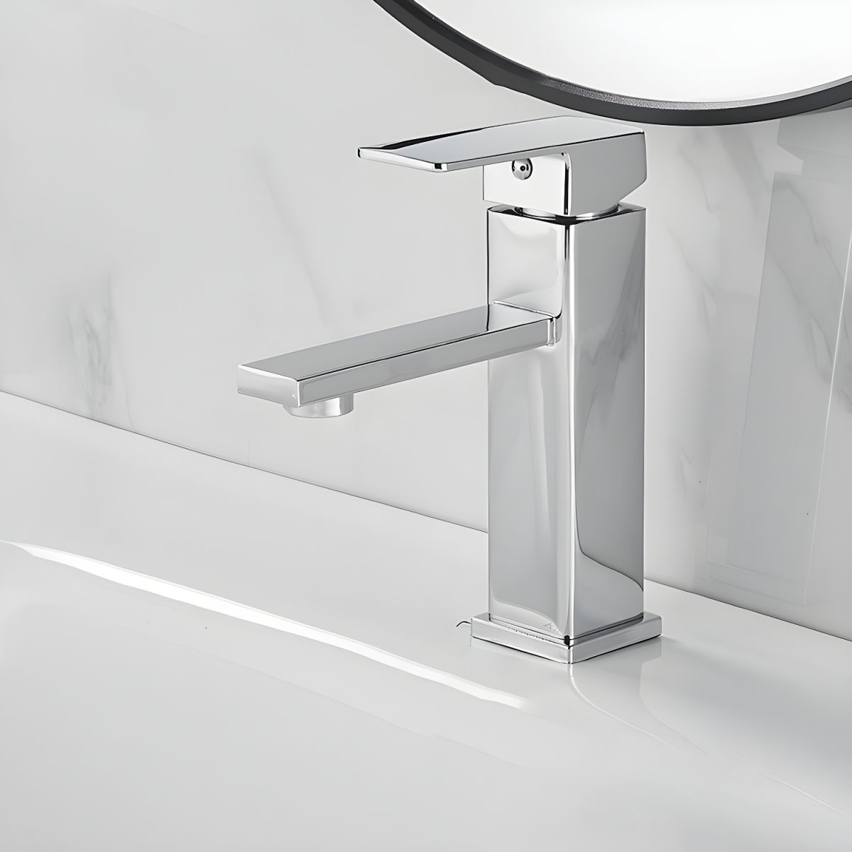 Kestruve | Modern Column Waterfall Spout Bathroom Sink Tap