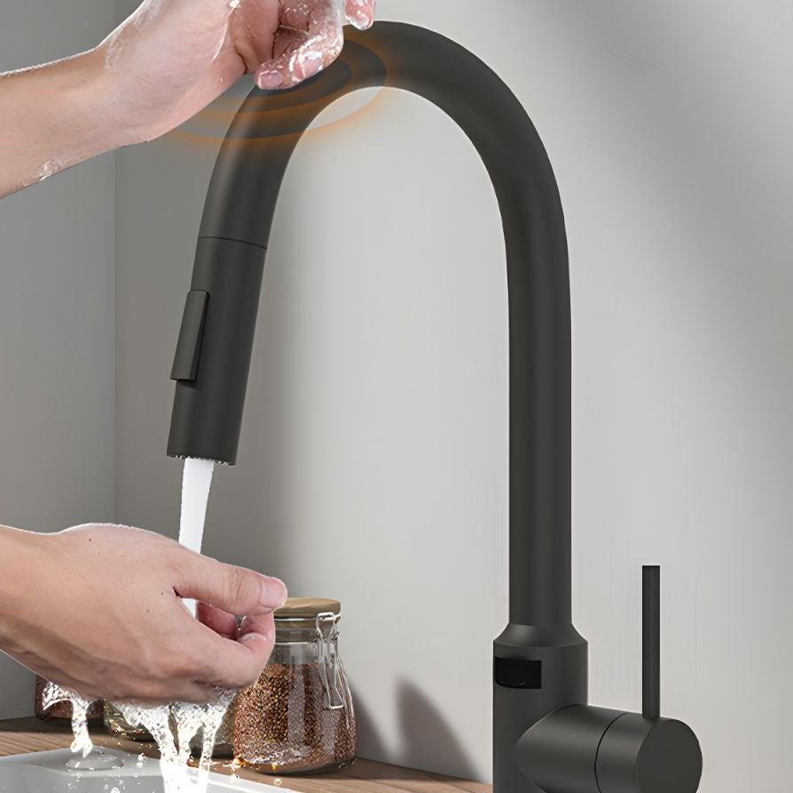 Elvarke | Touch Activated Pull Down High Arc Kitchen Sink Mixer Tap