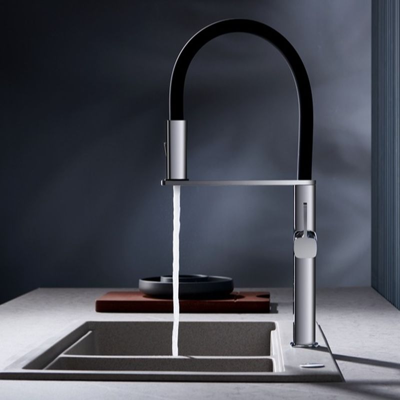 Eldvalla | Modern Gooseneck Silhouette Swivel Spout Kitchen Sink Mixer Tap