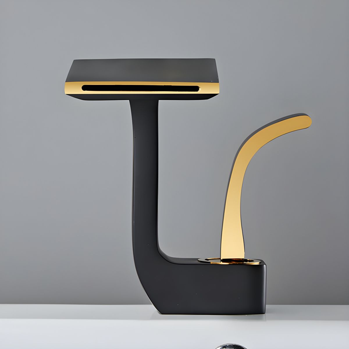 Elduvare | Modern Sloped Silhouette Spout Centerset Single Lever Bathroom Sink Tap