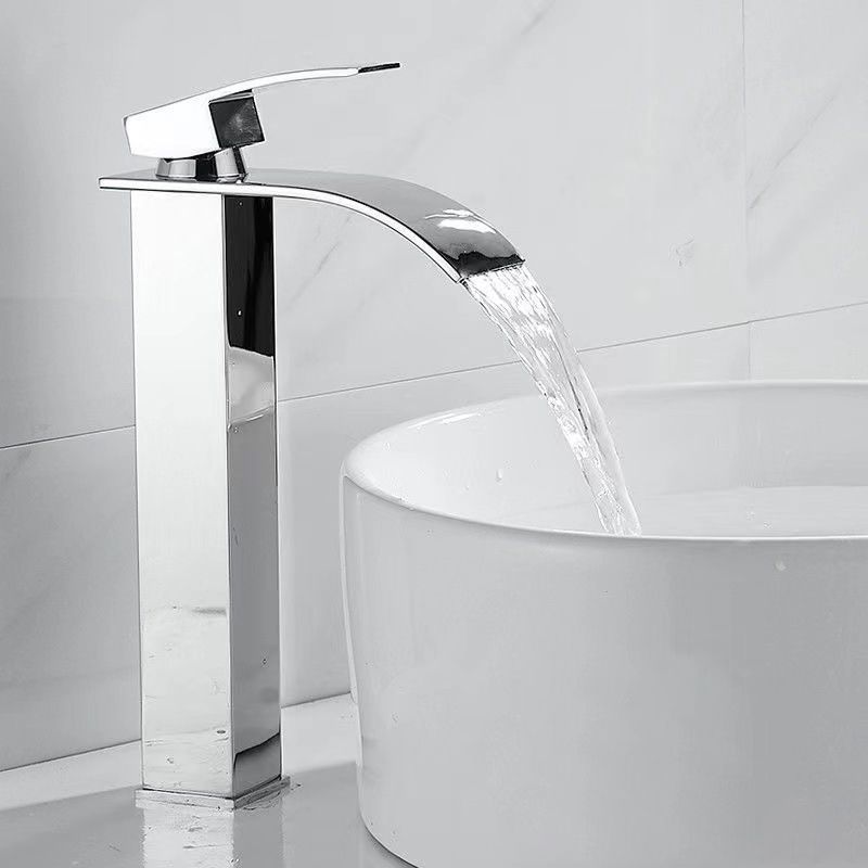 Kestrum | Contemporary Arched Column Waterfall Bathroom Sink Tap