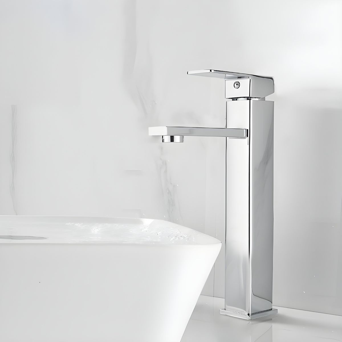 Kestruve | Modern Column Waterfall Spout Bathroom Sink Tap