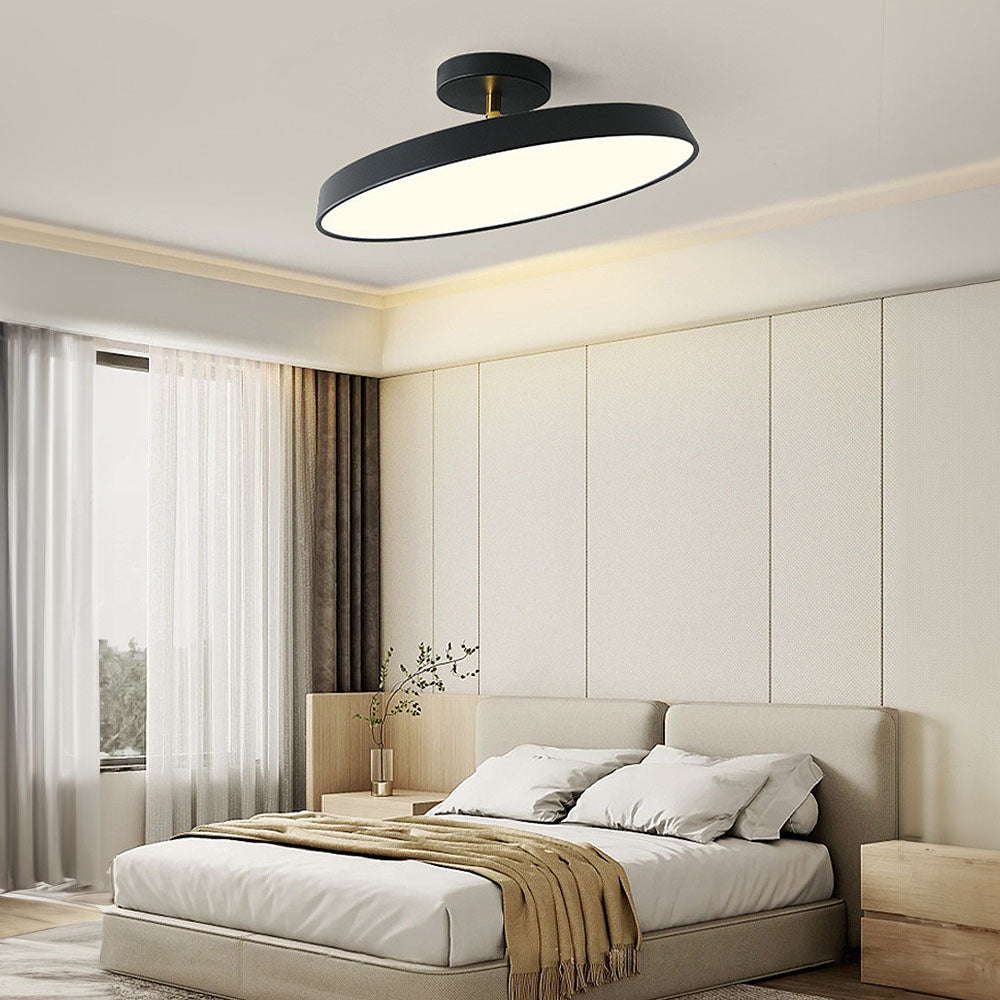 Novus | Contemporary Round Flush Mount Ceiling Light with Flat Panel