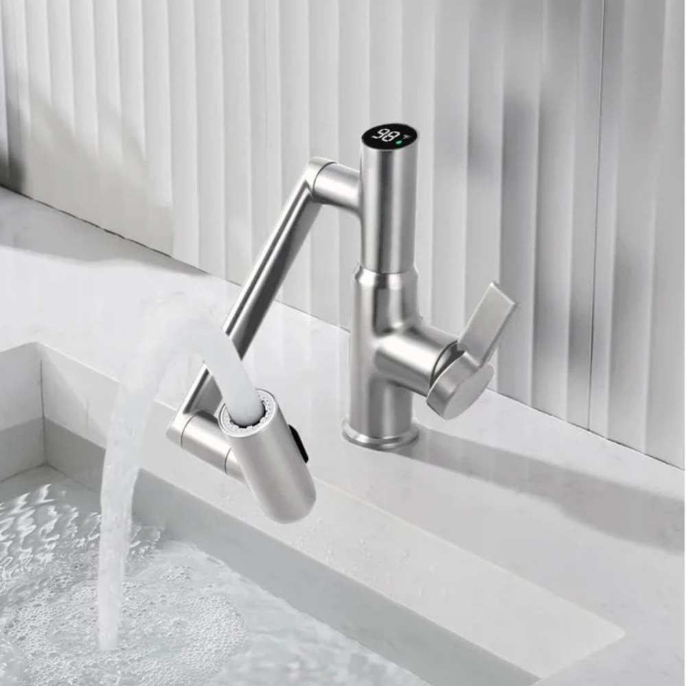 Nexus | Smart Swivel Basin Mixer Tap With 3-Mode Spray & Temperature Display