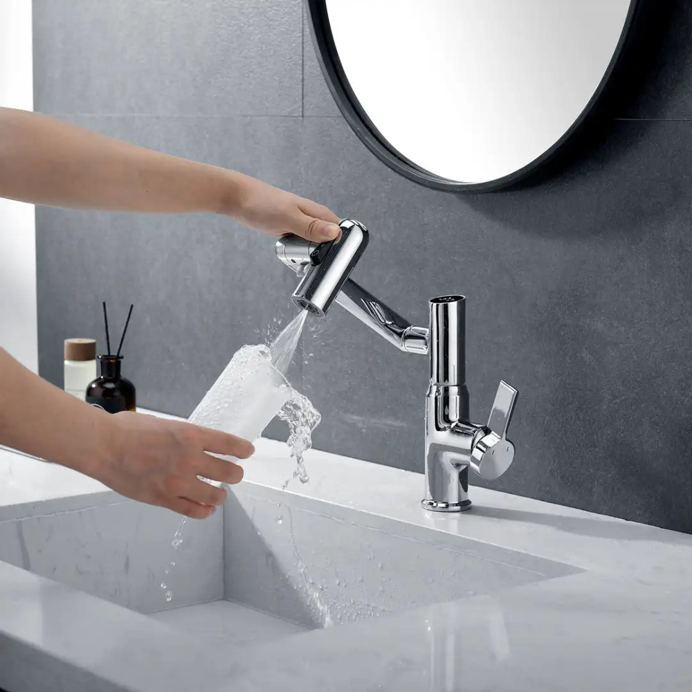 Nexus | Smart Swivel Basin Mixer Tap With 3-Mode Spray & Temperature Display