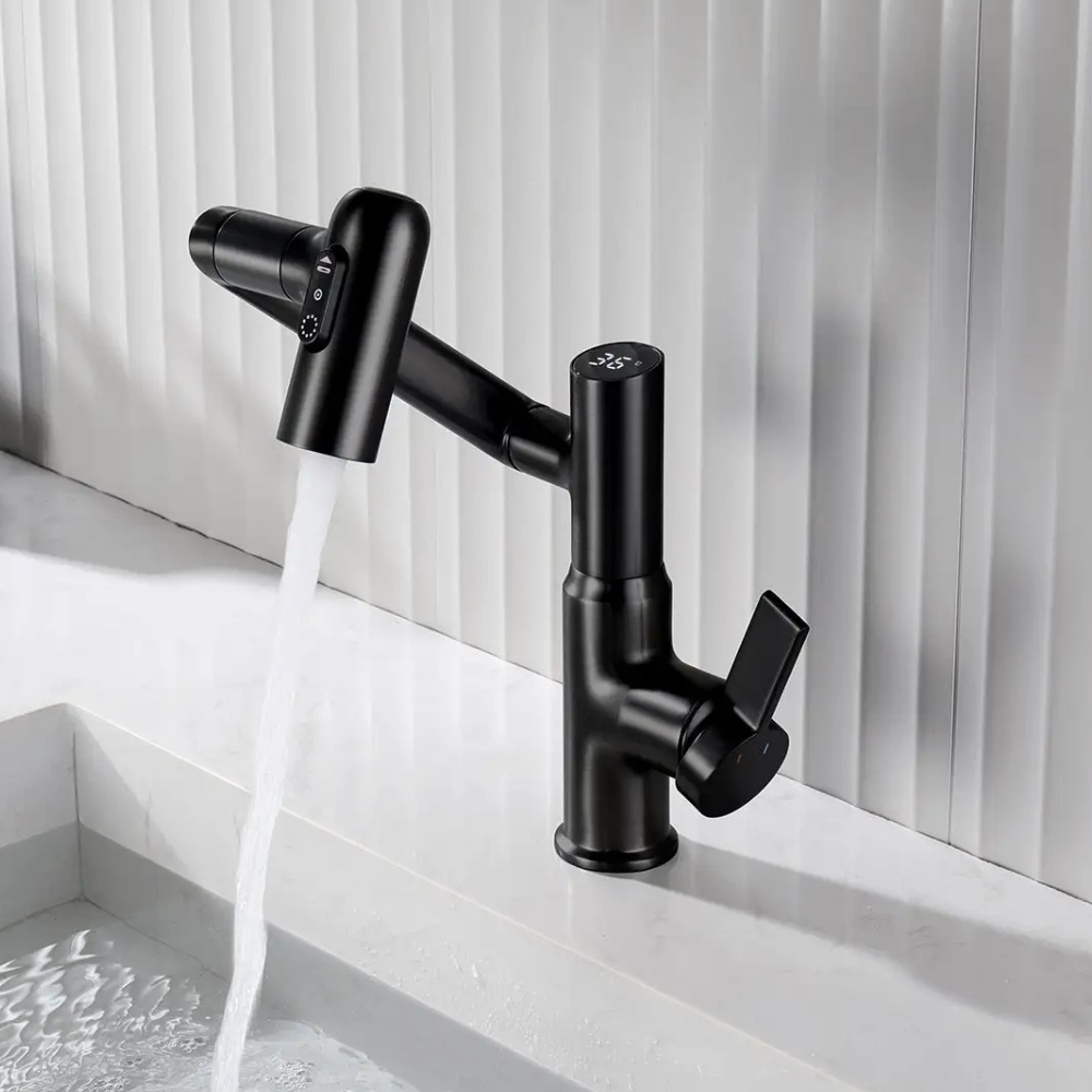Nexus | Smart Swivel Basin Mixer Tap With 3-Mode Spray & Temperature Display