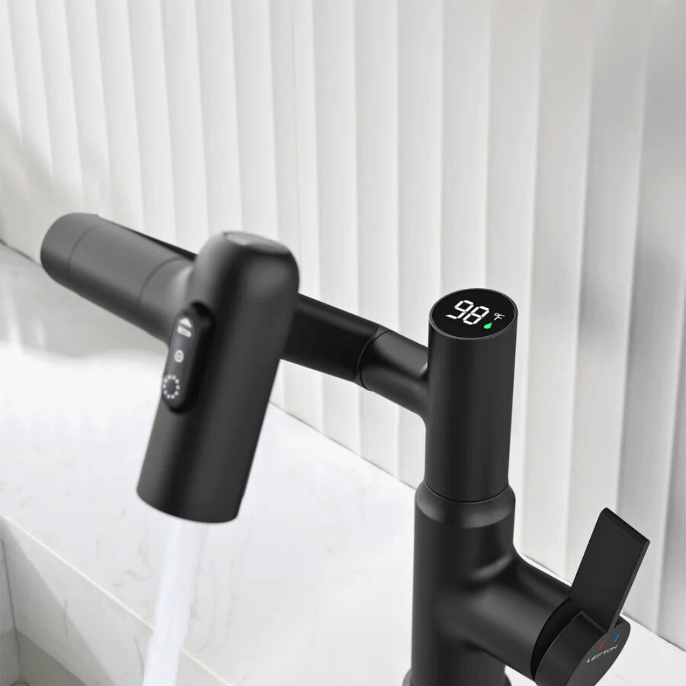 Nexus | Smart Swivel Basin Mixer Tap With 3-Mode Spray & Temperature Display