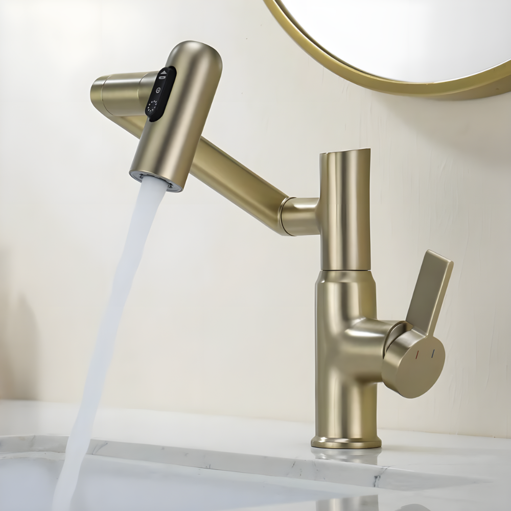 Nexus | Smart Swivel Basin Mixer Tap With 3-Mode Spray & Temperature Display