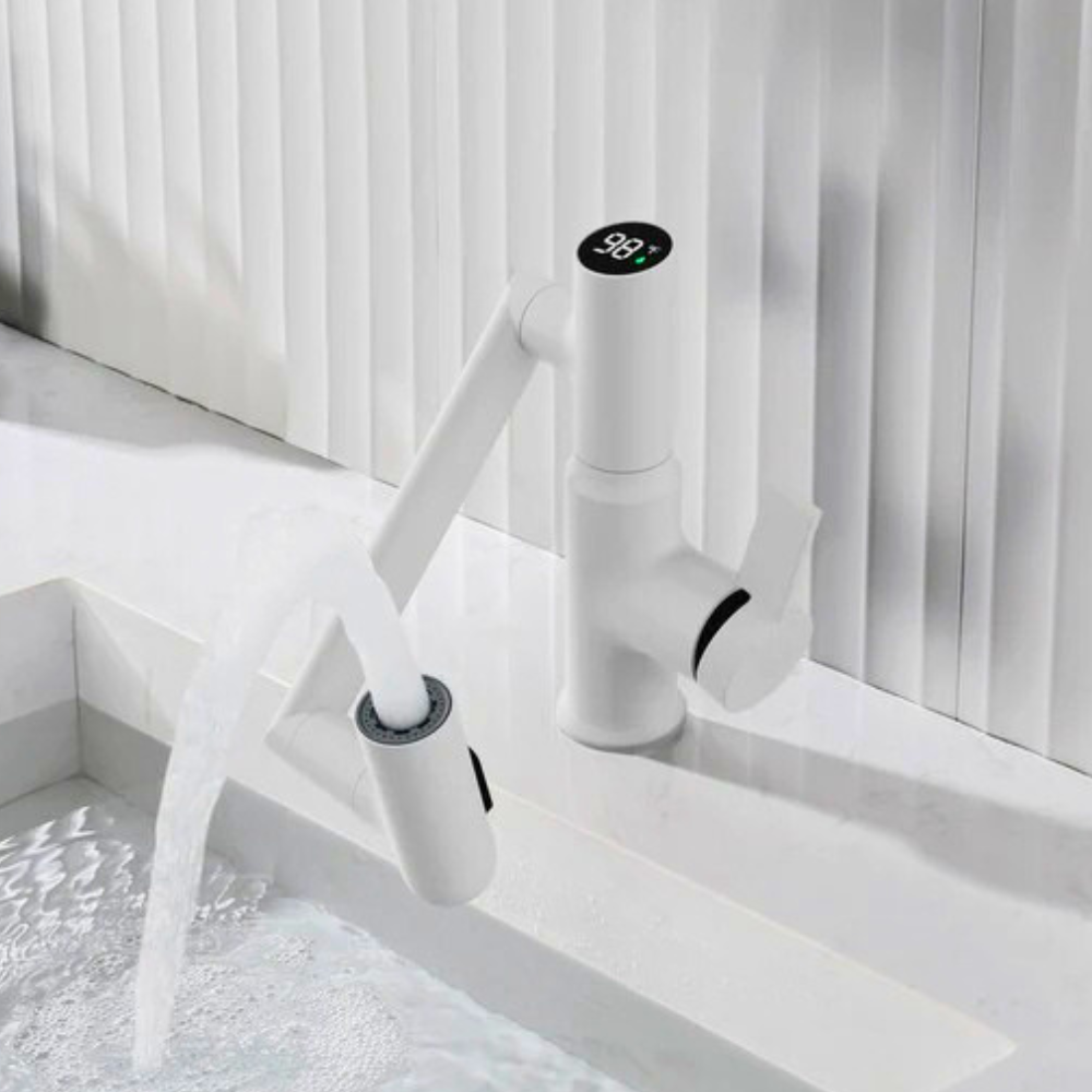 Nexus | Smart Swivel Basin Mixer Tap With 3-Mode Spray & Temperature Display