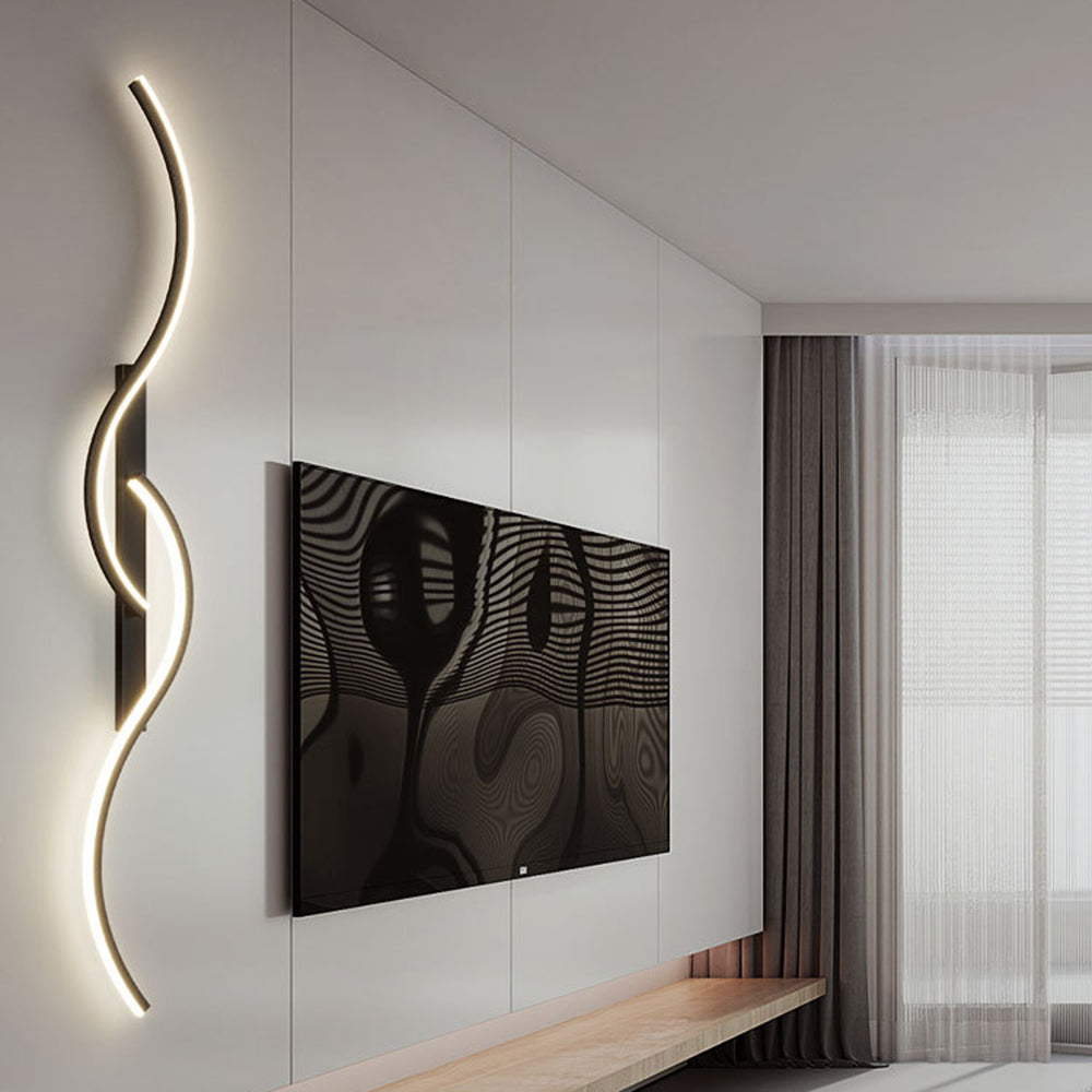 Althun | Modern Sinuous Wave Silhouette Metal Wall Light