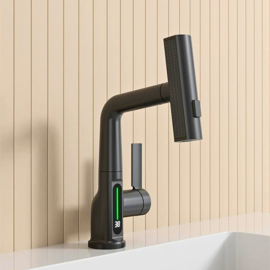 Luma | Smart Basin Mixer Tap with 3-Mode Spray & Adjustable Pull Out Sprayer