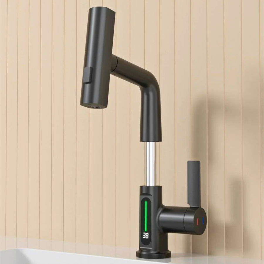 Luma | Smart Basin Mixer Tap with 3-Mode Spray & Adjustable Pull Out Sprayer