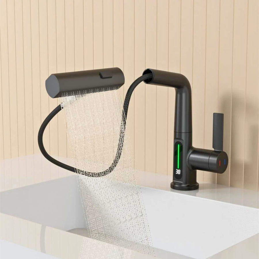 Luma | Smart Basin Mixer Tap with 3-Mode Spray & Adjustable Pull Out Sprayer