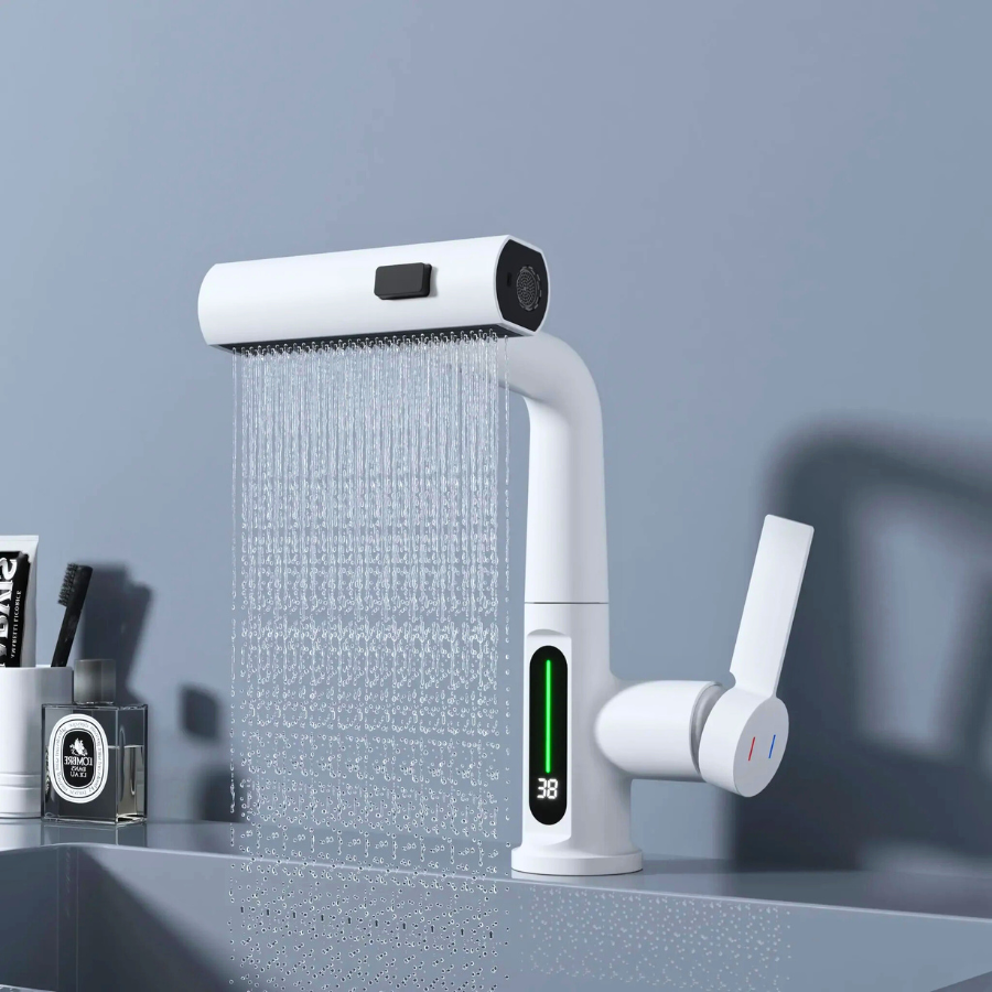 Luma | Smart Basin Mixer Tap with 3-Mode Spray & Adjustable Pull Out Sprayer