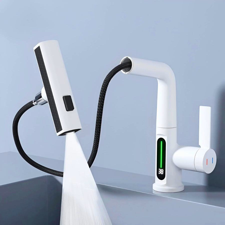 Luma | Smart Basin Mixer Tap with 3-Mode Spray & Adjustable Pull Out Sprayer