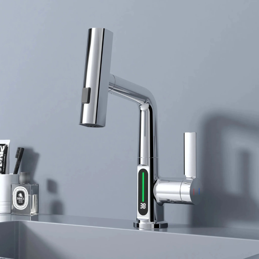 Luma | Smart Basin Mixer Tap with 3-Mode Spray & Adjustable Pull Out Sprayer