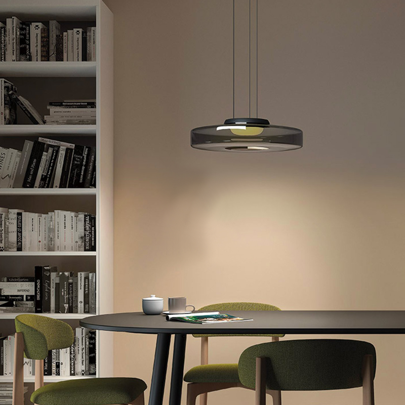 Ambera | Sleek Translucent Tiered Glass Pendant Lamp