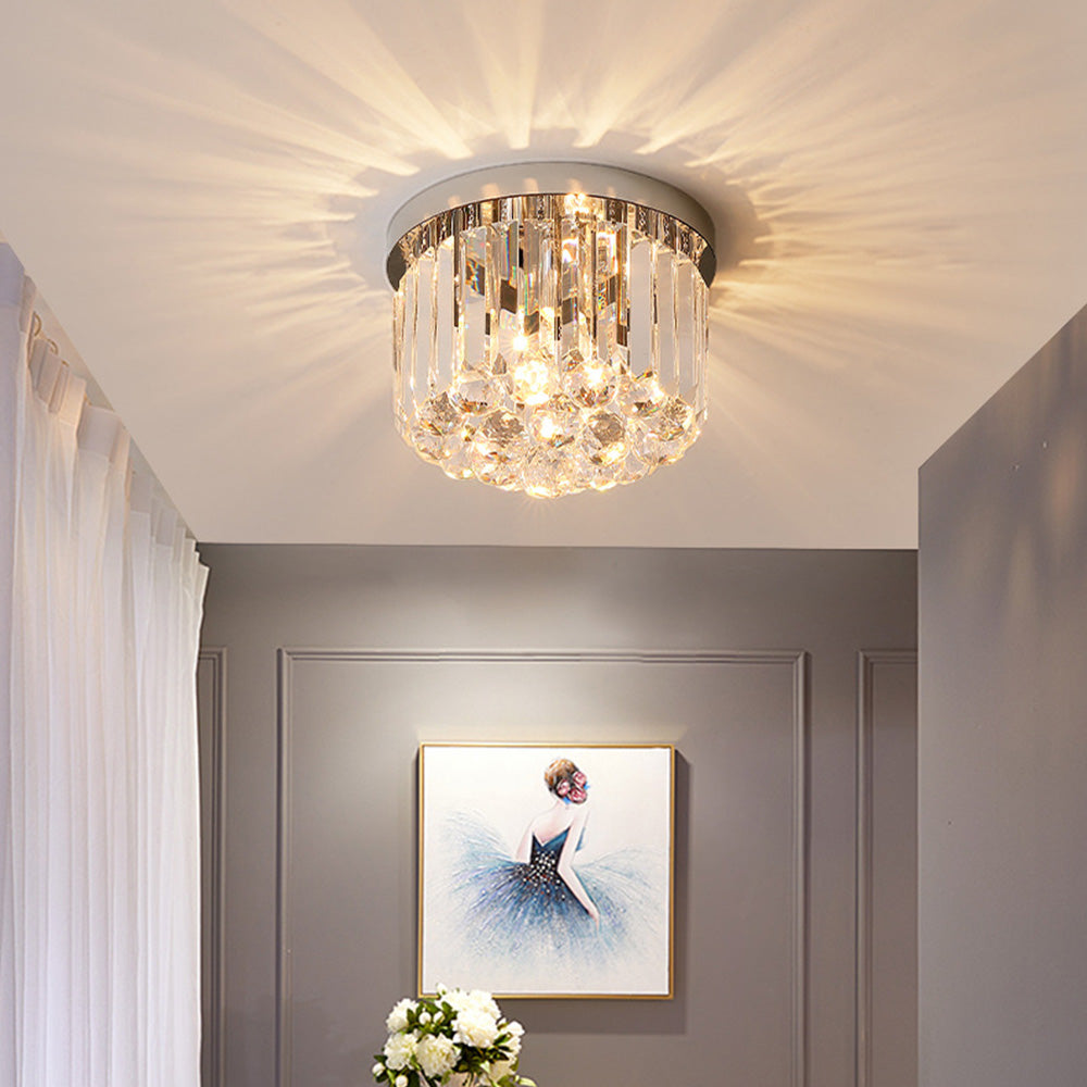 Prisma | Luxurious Crystal Prism Drum Ceiling Light