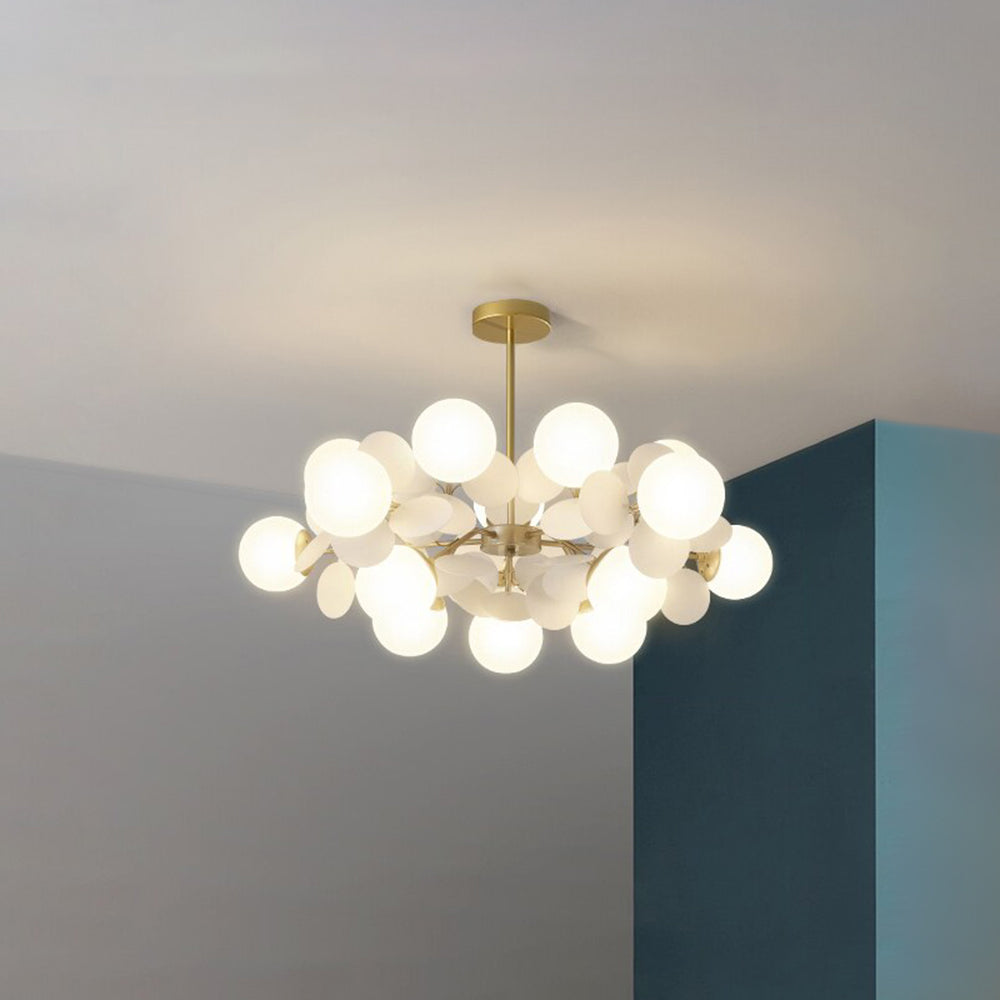 Florian | Luxury Geometric Branch Design Glass Orb Chandelier