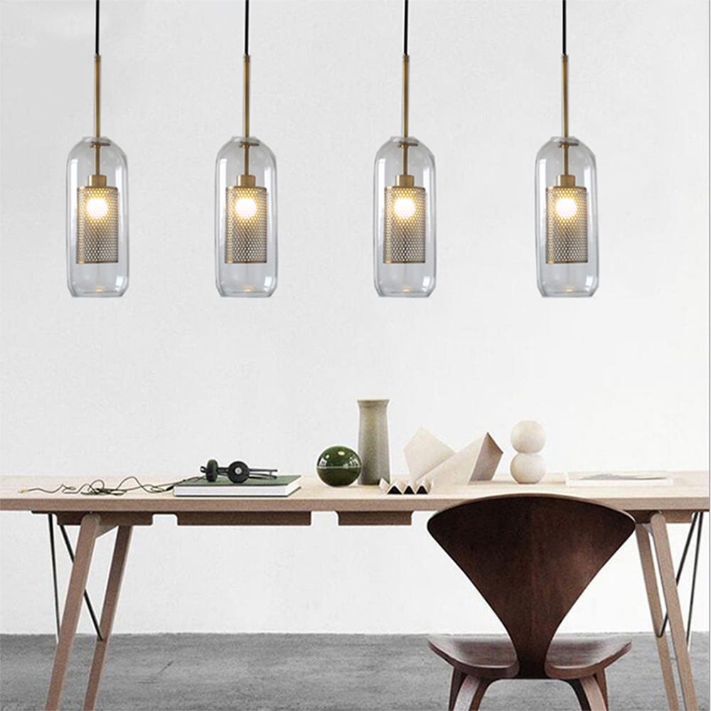 Cylura | Modern Clear Glass And Perforated Inner Lamp Pendant Light