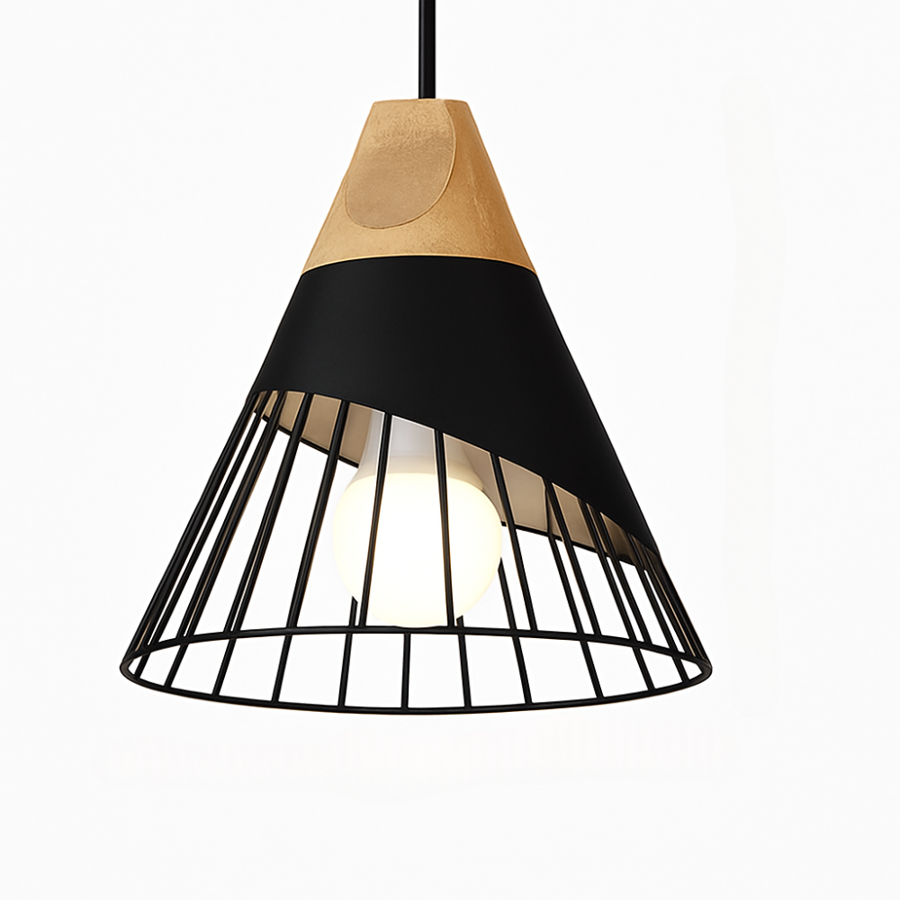 Virelo | Modern Nordic Metal And Wood Pendant Light