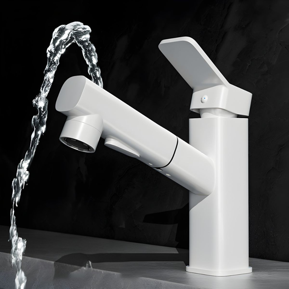 Oksvalah | Modern Geometric Column Profile Bathroom Sink Tap
